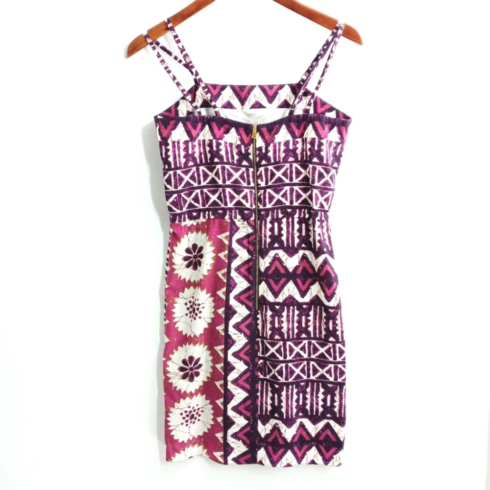 Anthropologie Joana Baraschi Purple Tribal Faux Wrap Mini Dress‎